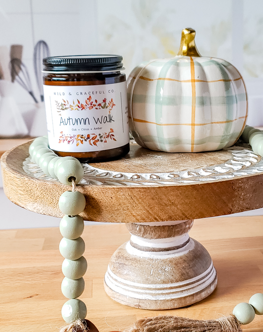 autumn walk fall candle wild and graceful co